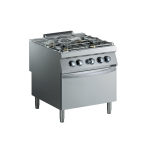 MODULAR COOKING RANGE LINE EVO900 4-BURNER GAS RANGE ON GAS OVEN