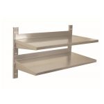 STAINLESS STEEL WALL SHELVING – DOUBLE –  900 X 300mm