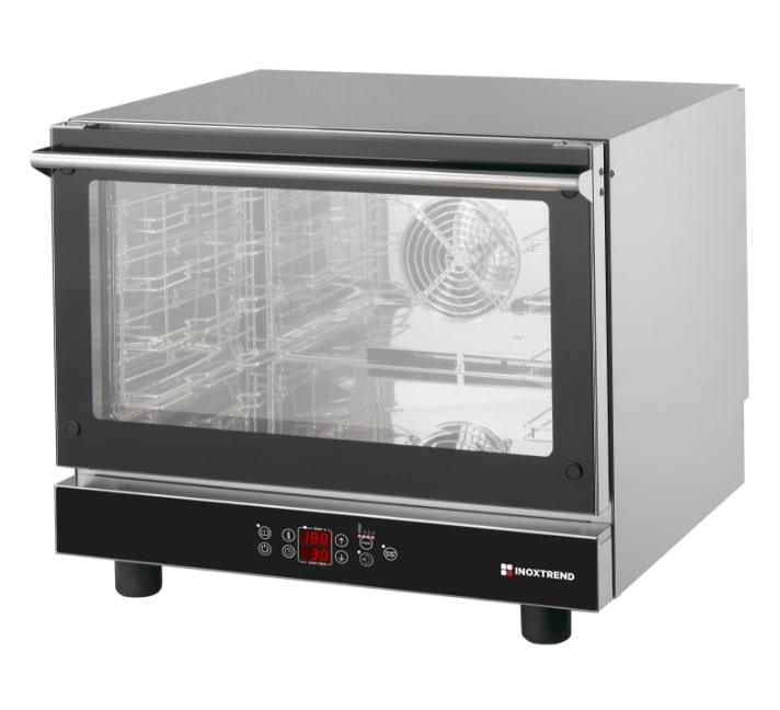 فر کانوکشن برقی ۴ سینی مدل TG-DP-004-H اینوکس ترند با سیستم گرمایش یکنواخت، پنل دیجیتال و طراحی مقاوم، گزینه‌ای عالی برای رستوران‌ها و فست‌فودها است.